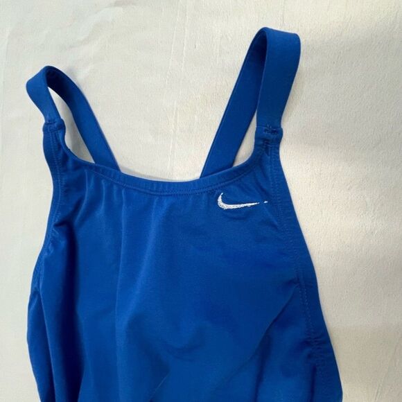 NIKE Womens Royal Blue Performance One-Piece Swimsuit Lined Hydrastrong 32 sz 6 - Picture 12 of 14